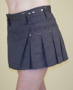 women's grey 13 inch mini kilt