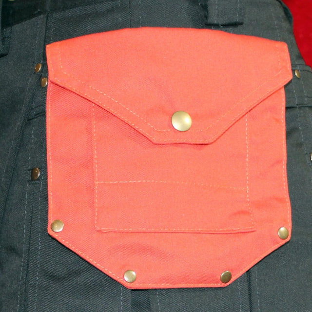 Orange Riveted Pocket