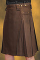 men's brown cotton canvas duck kilt