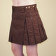 brown kilt for women 15 inches in length
