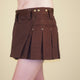 women's brown 13 inch mini kilt