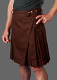men's brown poly cotton kilt