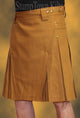 men's caramel cotton canvas duck kilt