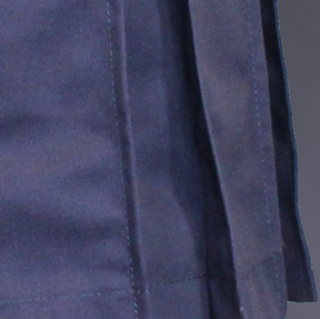 close up of a navy blue close out kilt for women