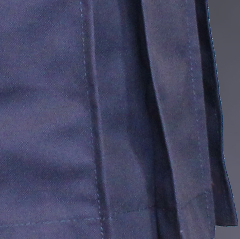 close up of a navy blue close out kilt for women