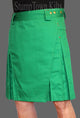 men's kelly green poly cotton kilt