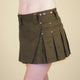 women's olive 13 inch mini kilt