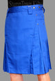 men's royal blue poly cotton kilt