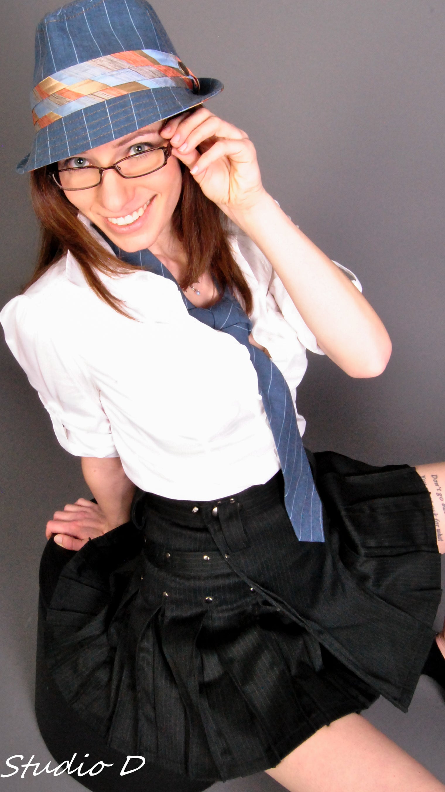 women's pinstripe kilt 