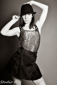 women's pinstripe kilts