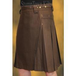 Organic Cotton Canvas Duck Brown Kilt