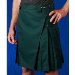 Forest Green Kilt w/Antique Brass Rivets